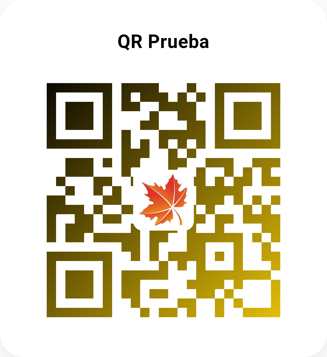 Ejemplo de código QR degradado generado con la app
